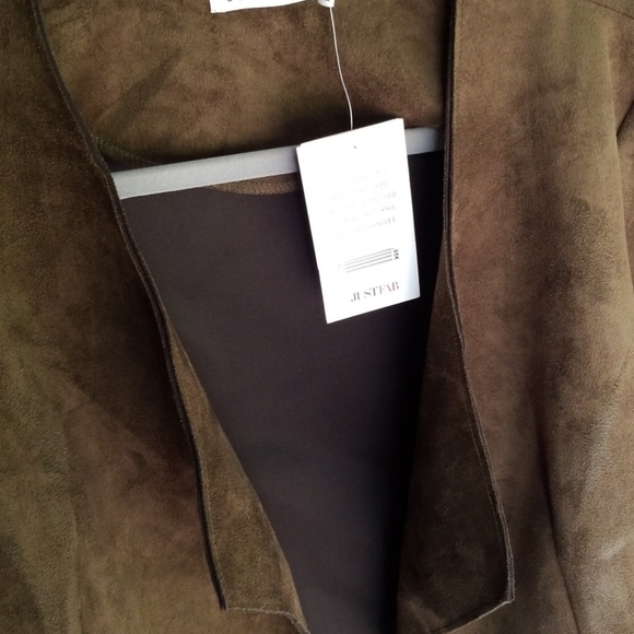Justfab Dark Olive Green Jacket NEW w/tags! - Picture 8 of 8